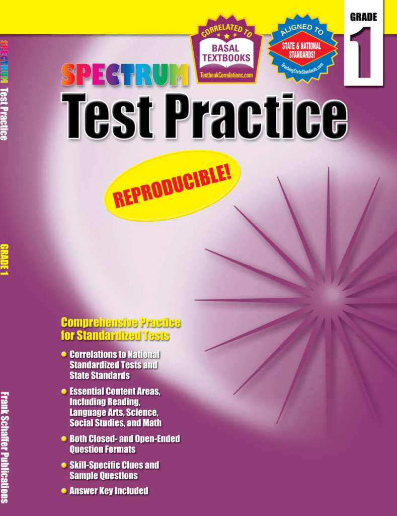Rich Results on Google's SERP when searching for 'Spectrum Test Practice Workbook 1'